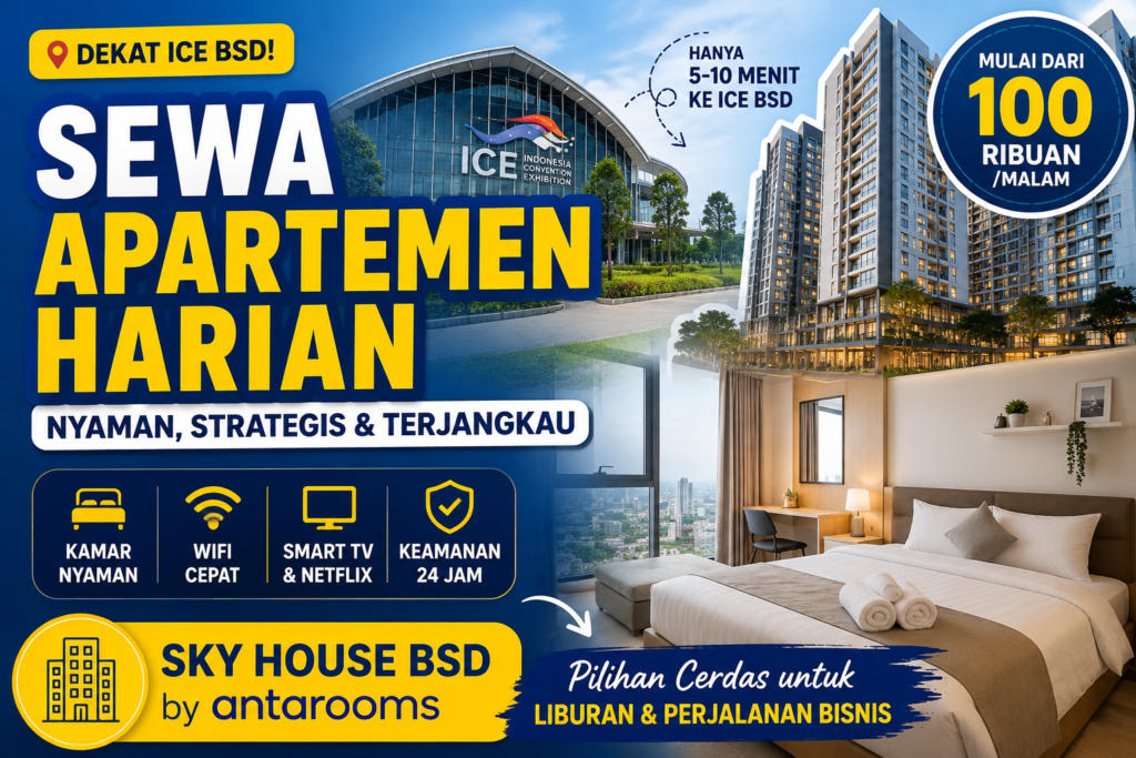 sewa apartemen harian dekat ice bsd tangerang