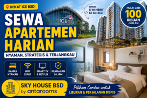 sewa apartemen harian dekat ice bsd tangerang